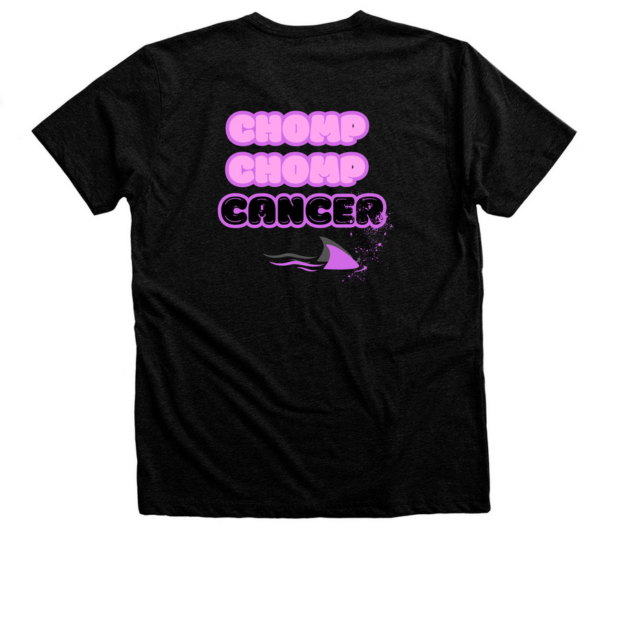BELLA BITES BACK&nbsp;, a Black Heather Premium Unisex Tee (back-view)