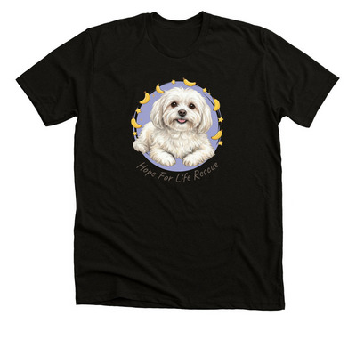 Happy, a Solid Black Blend Premium Unisex Tee