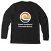 NACD 1970's Retro Sunset Logo, a Solid Black Blend Premium Long Sleeve Tee (back-view)