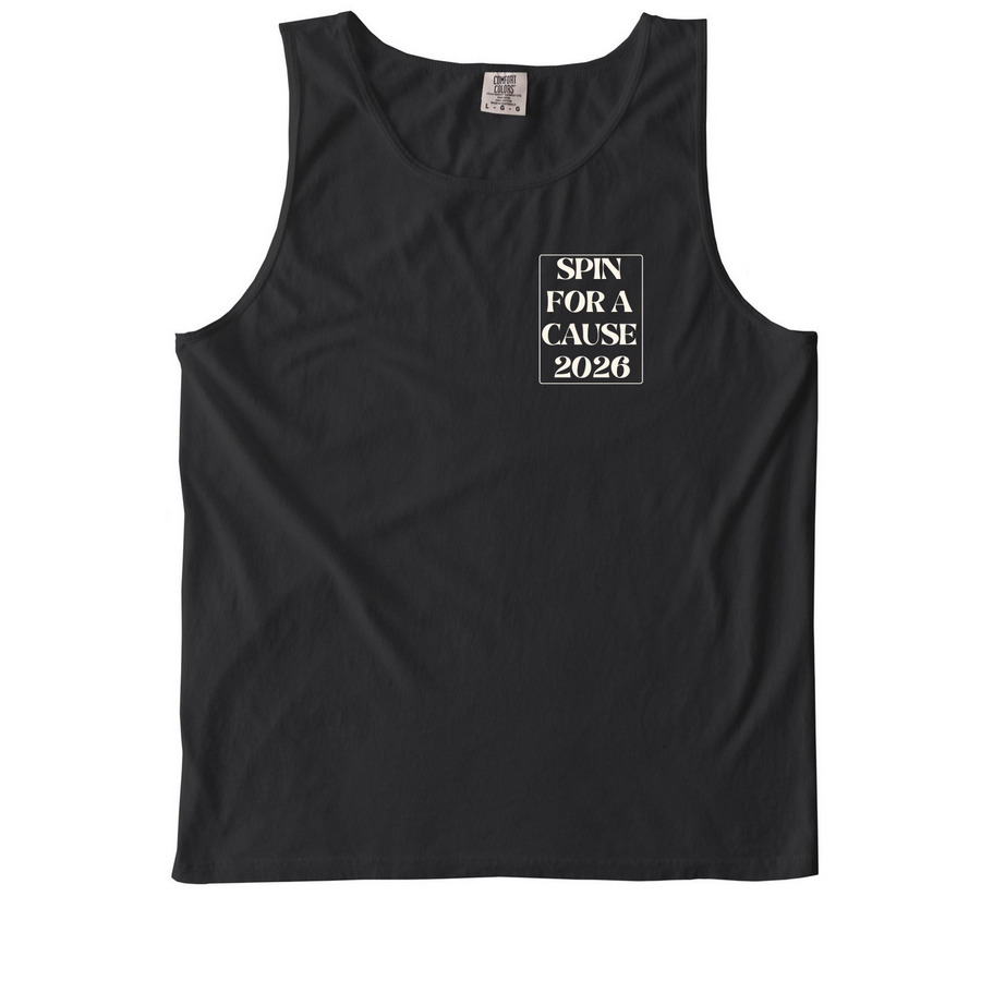 Spin For A Cause 2026&nbsp;&nbsp;, a Black Comfort Colors Tank Top
