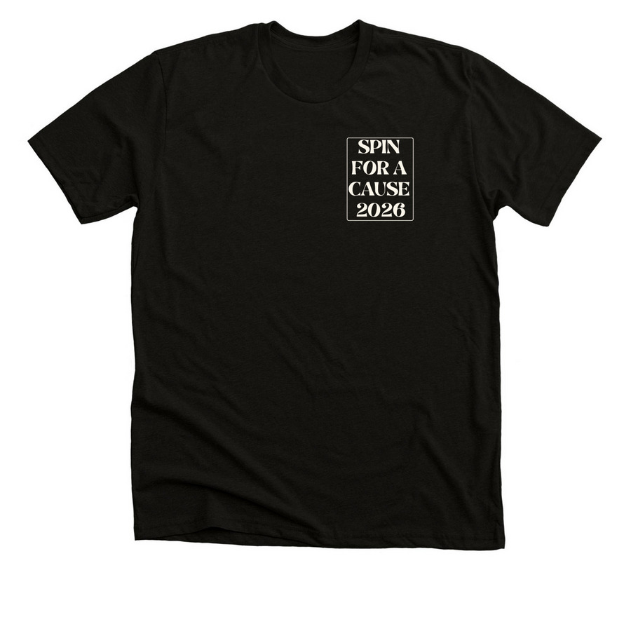 Spin For A Cause 2026&nbsp;&nbsp;, a Solid Black Blend Premium Unisex Tee