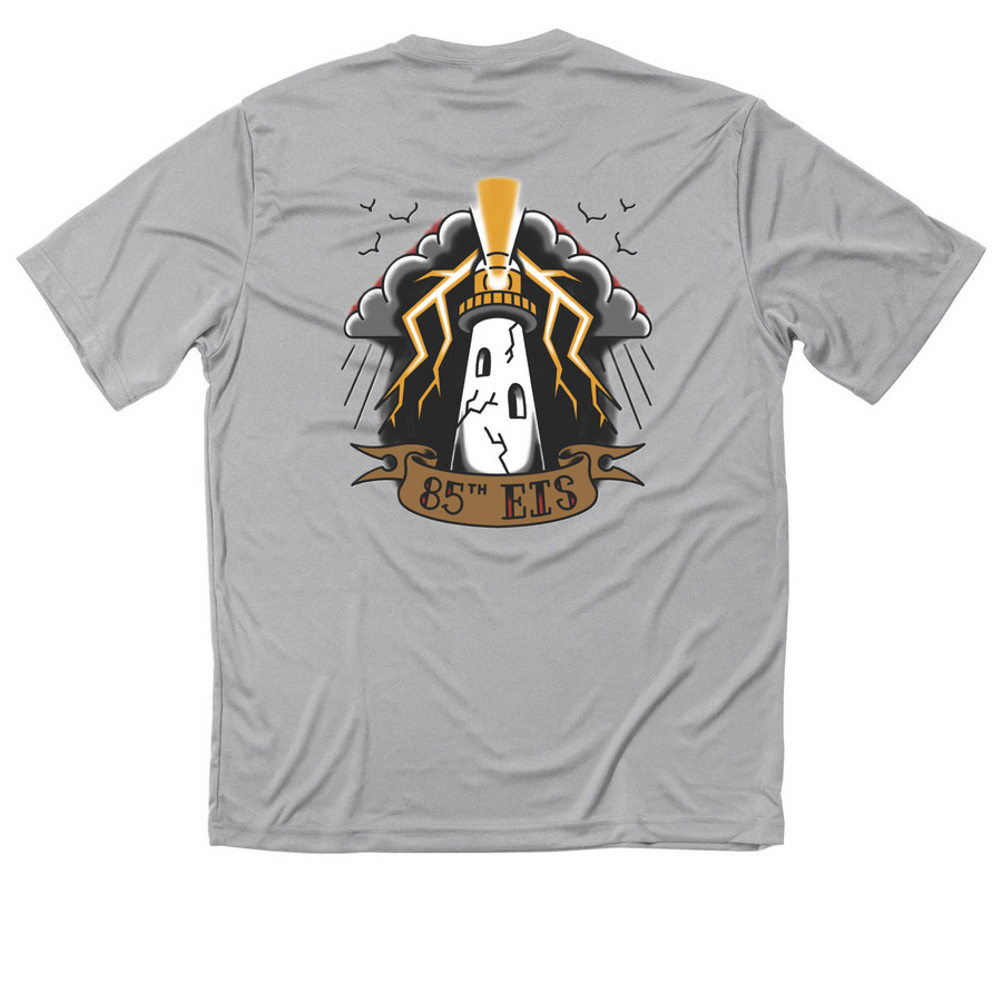 Official 85th Squadron PT Gear&nbsp;, a Silver Classic Performance Tee (back-view)