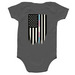 They Deserve To Serve: Support Trans Troops, a Charcoal Infant Onesie (back-view)