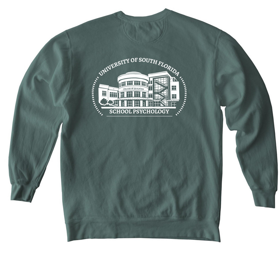 COED Sweatshirt, a Blue Spruce Comfort Colors Crewneck Sweatshirt (back-view)