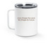 Mountain Lion Foundation Travel Mug, a White Stainless Steel Travel Mug (back-view)