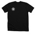 Small white logo, a Solid Black Blend Premium Unisex Tee