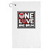 One Love One Drum Towel, a White Golf Towel