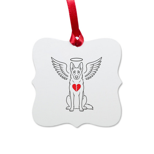 "Forever My Shepherd" Memorial Collection, a White Aluminum Square Ornament
