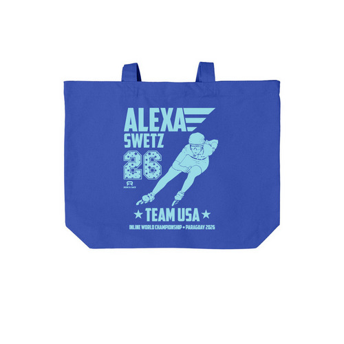 '26 Blue Tote, a True Royal Cotton Canvas Tote Bag