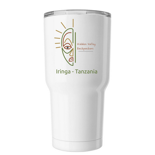 Hidden Valley Backpackers Tumbler, a White Insulated Tumbler