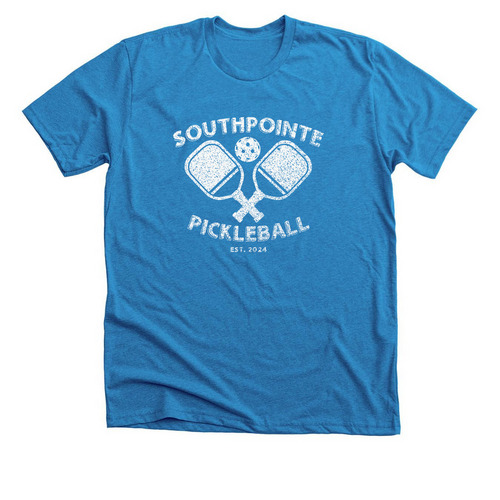 SouthPointe Pickleball, a Neon Blue Premium Unisex Tee