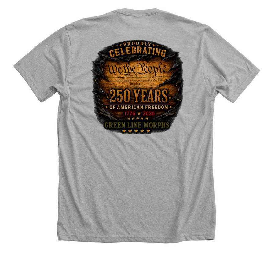250th ??Edition&nbsp;, a Athletic Heather Premium Unisex Tee (back-view)