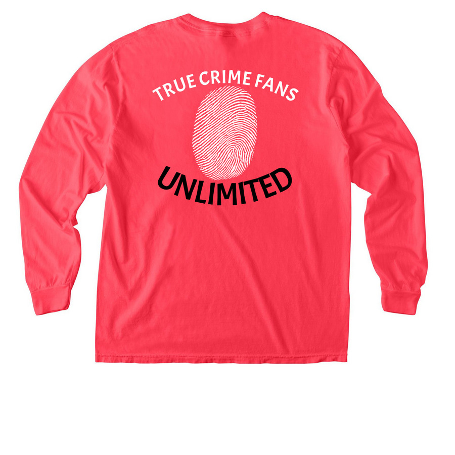 TCFU Pocket Shirts Red, a Watermelon Comfort Colors Long Sleeve Pocket Tee (back-view)