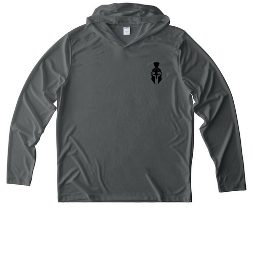 II X & III X Sun Shirt, a Dark Smoke Grey UV Performance Long Sleeve Hoodie