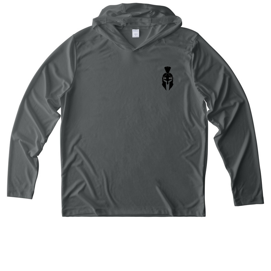 II X & III X Sun Shirt, a Dark Smoke Grey UV Performance Long Sleeve Hoodie