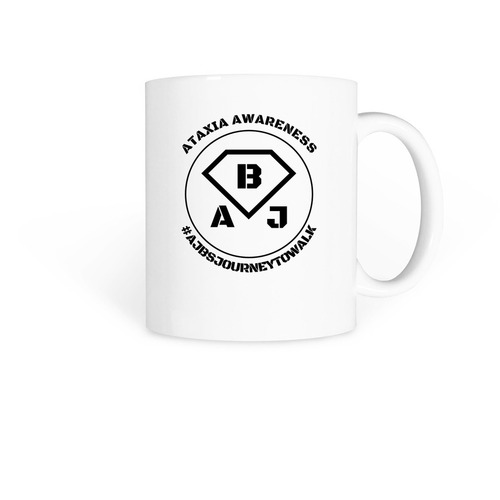 AJB raises Ataxia Awareness, a White Coffee Mug