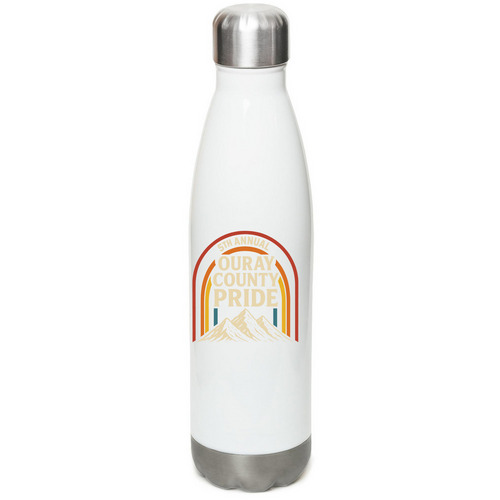 5th Annual OC Pride, a White Stainless Steel Water Bottle
