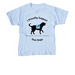 Duo Supporter (black lettering/black dog), a Light Blue Youth Unisex Tee