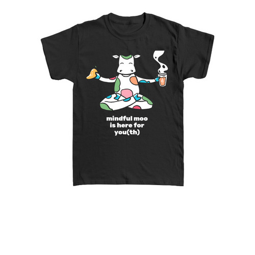 Mindful Moo Youth Tee, a Black Toddler Tee