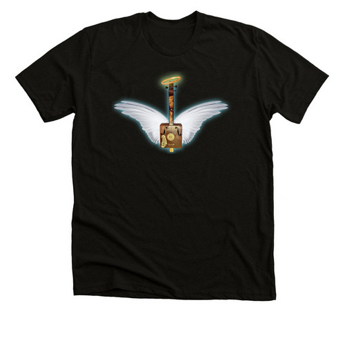 Shorty's Angel, a Solid Black Blend Premium Unisex Tee