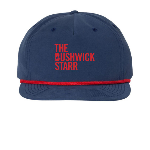 Starr Snapback, a Navy/ Red Printed Umpqua Snapback Cap