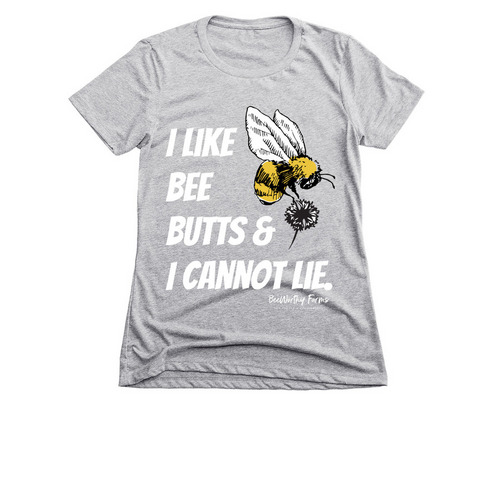 I like bee butts..., a Dark Heather Grey Women's Slim Fit Tee