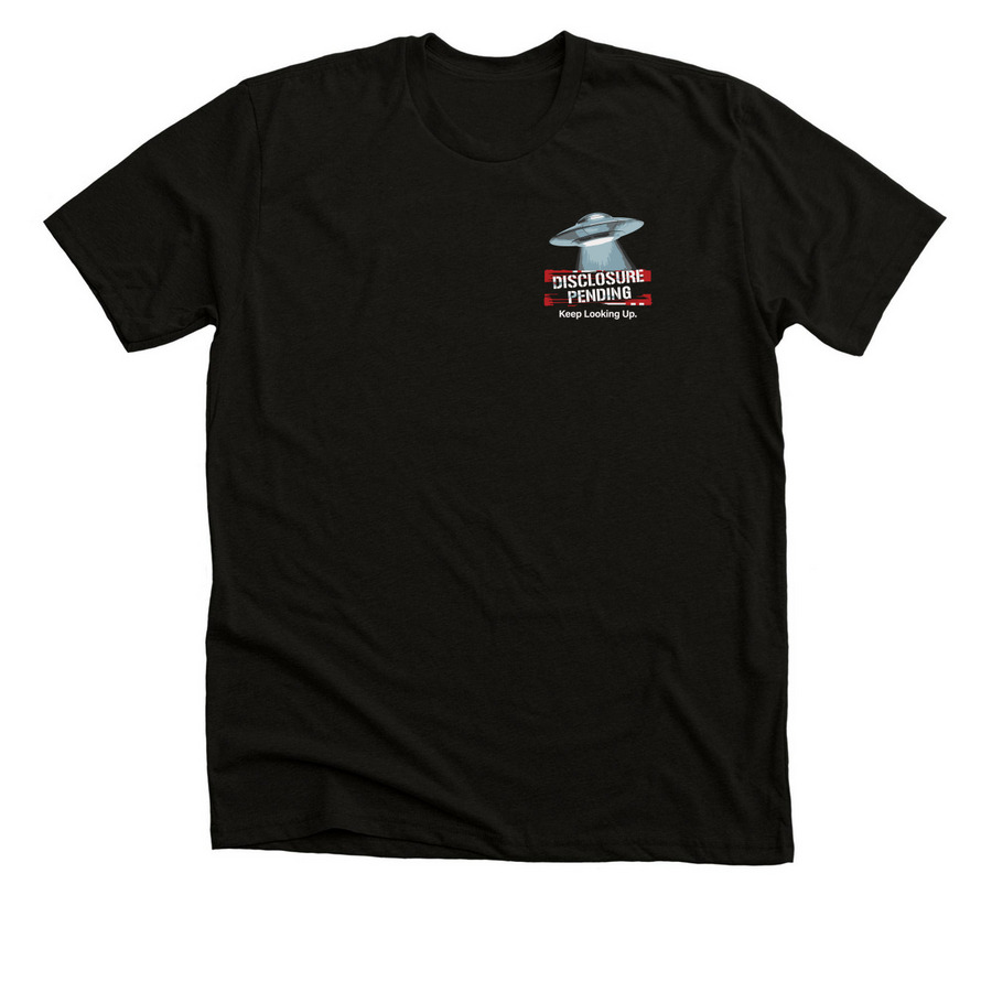 Back the mission. Seek the truth, a Solid Black Blend Premium Unisex Tee