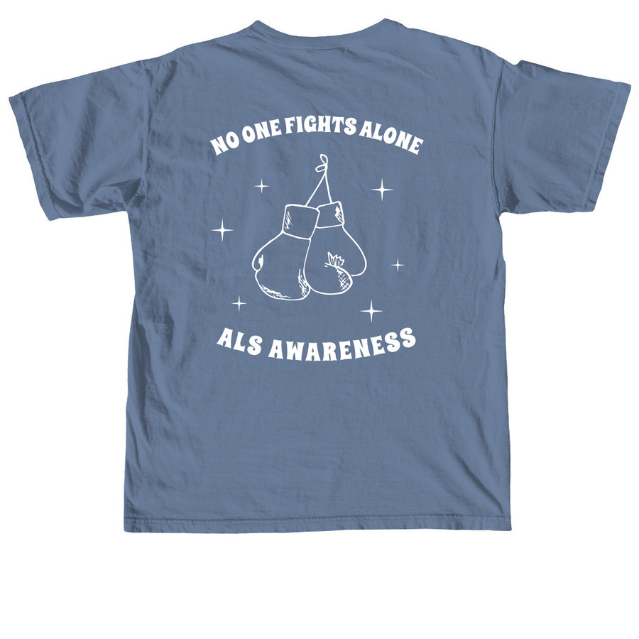 ALS&nbsp;, a Blue Jean Comfort Colors Unisex Tee (back-view)