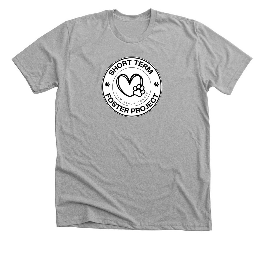 ACC ADOPTION COUNSELOR- Black/White LOGO, a Athletic Heather Premium Unisex Tee