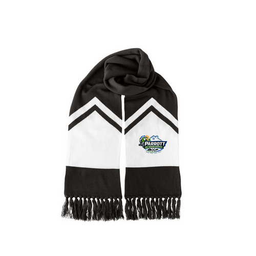 Parrott All-Season & Vets: Giving Back, a Black/ White Two-Tone Gameday Scarf