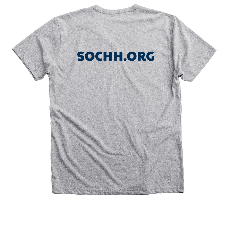 South OC Hybrid Homeschool, a Athletic Heather Premium V-Neck Tee (back-view)