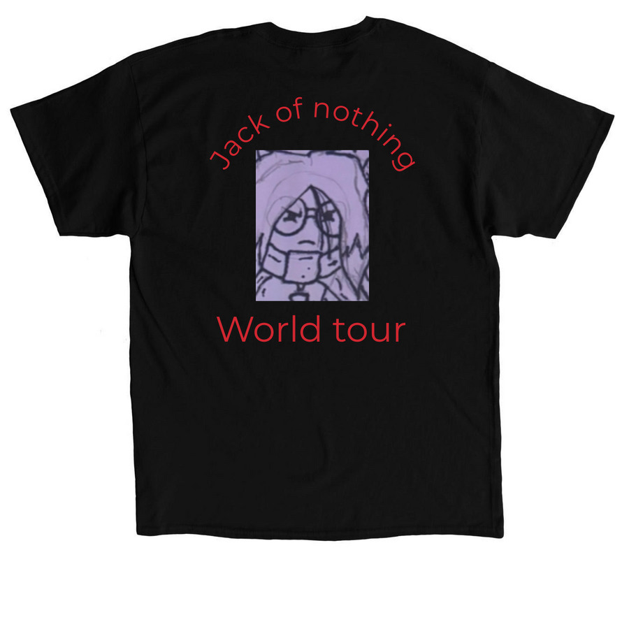 Jack of nothing world tour, a Black Classic Unisex Tee (back-view)