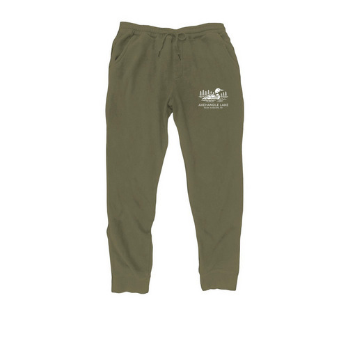 Pants with White Logo, a Army Midweight Fleece Joggers