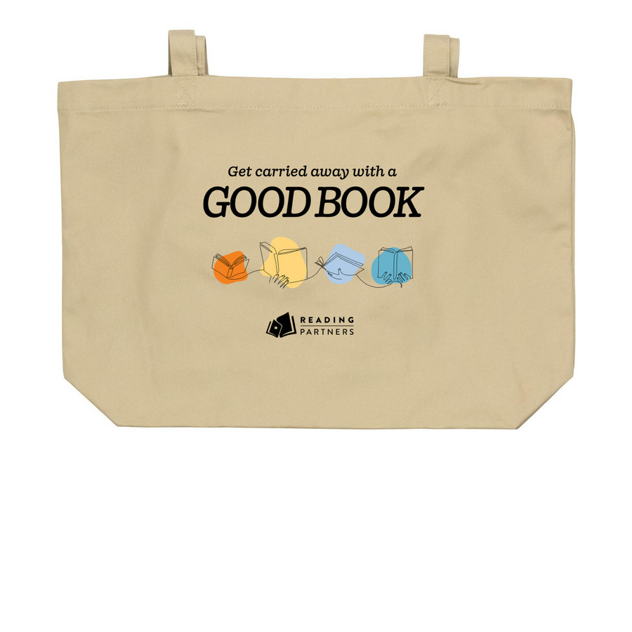Get Carried Away Tote, a Oyster Large Organic Cotton Tote Bag
