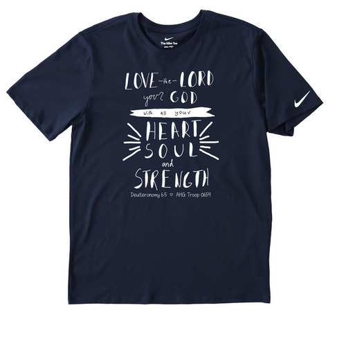 Performance/Athletic Shirts, a College Navy Nike Dri-FIT Jersey Blend Performance Tee