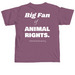 Big Fan Of Animal Rights Tee, a Berry Comfort Colors Unisex Tee (back-view)