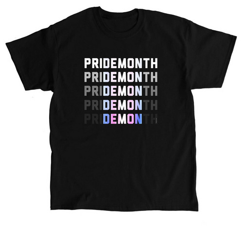 PriDEMONth Trans, a Black Classic Unisex Tee