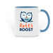 Rett's Roost Mug, a Light Blue Two-Tone Ceramic Mug