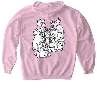 MPFL 2026 Logo, a Light Pink Gildan Softstyle Pullover Hoodie