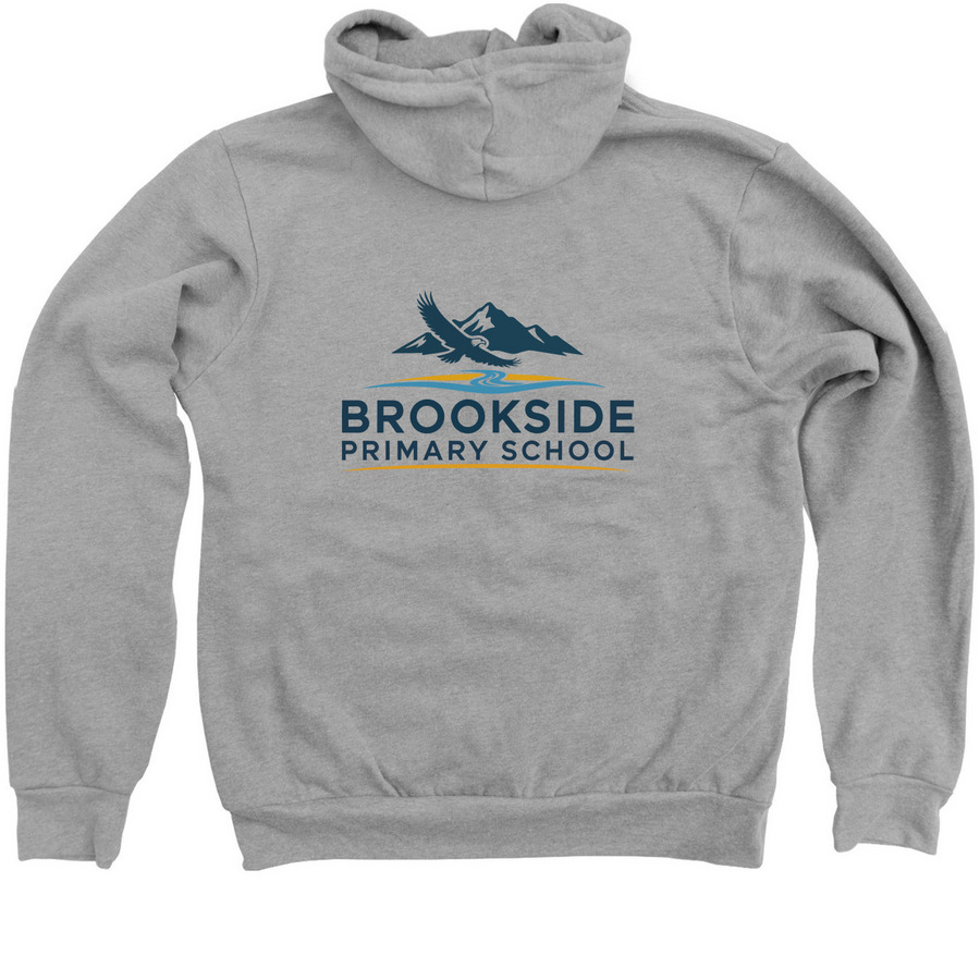 BPS Spirit Wear, a Athletic Heather Zip Up Hoodie (back-view)