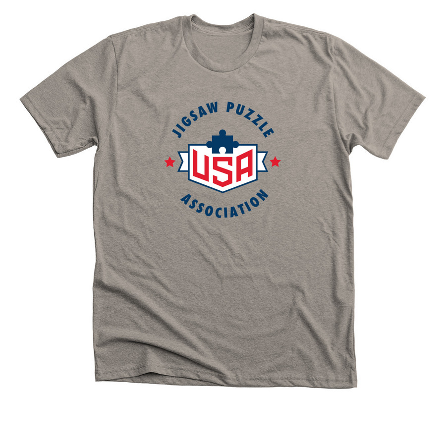 USA Jigsaw Puzzle Association, a Heather Stone Premium Unisex Tee