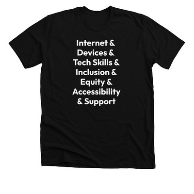 Digital Inclusion Statement Tee, a Solid Black Blend Premium Unisex Tee