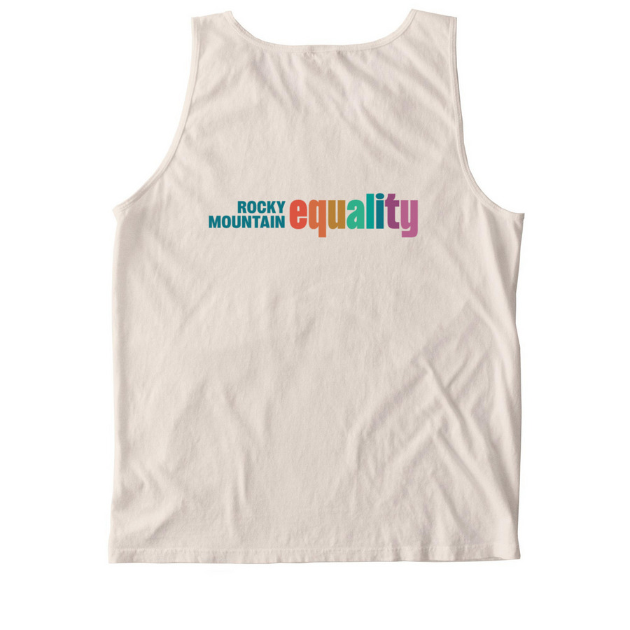 Vote with Pride (Light), a Ivory Comfort Colors Tank Top (back-view)
