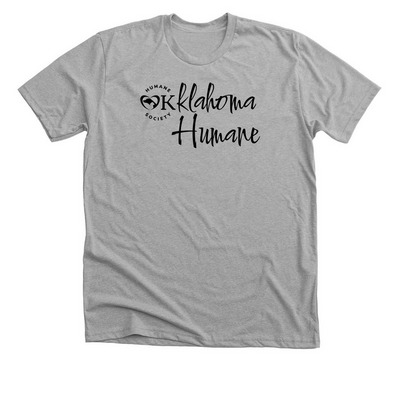 Oklahoma Humane Everyday Script, a Athletic Heather Premium Unisex Tee