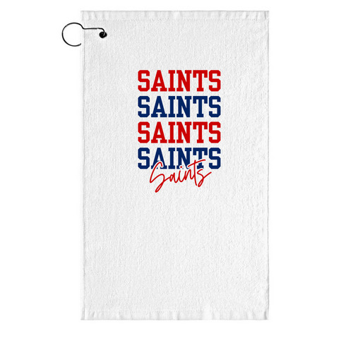 When The Saints Go Marchin' In Golf Towel, a White Golf Towel