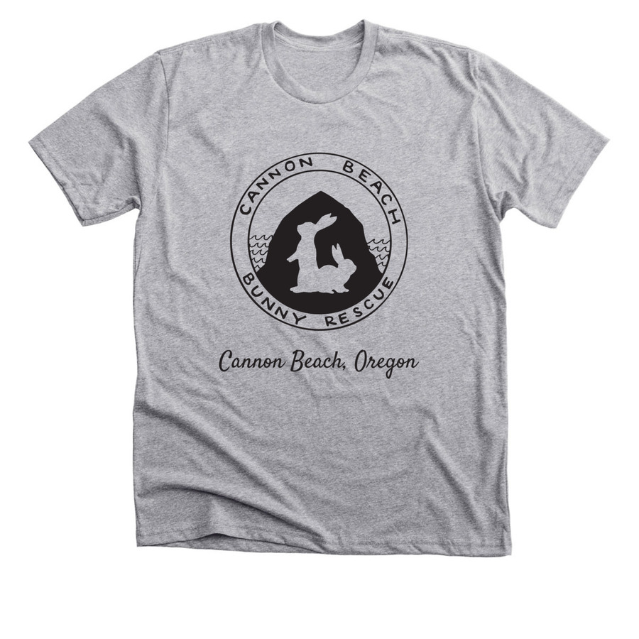 Save the Cannon Beach Bunnies!, a Athletic Heather Premium Unisex Tee