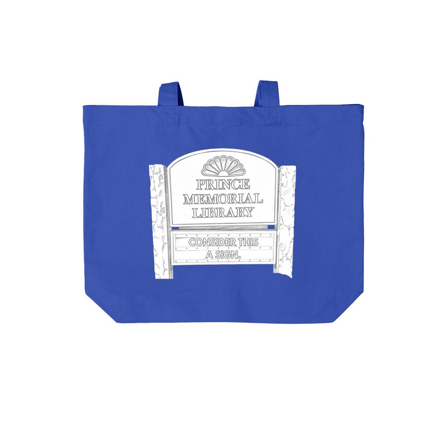 Consider This A Sign&nbsp;, a True Royal Cotton Canvas Tote Bag
