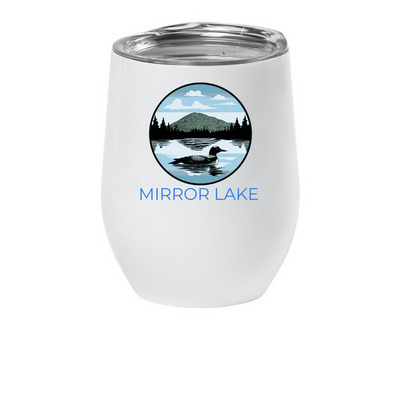 Mirror Lake Merchandise, a White Insulated Wine Cup