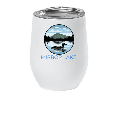 Mirror Lake Merchandise, a White Insulated Wine Cup
