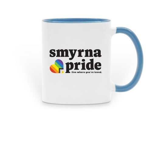 Pride Mug, a Light Blue Two-Tone Ceramic Mug